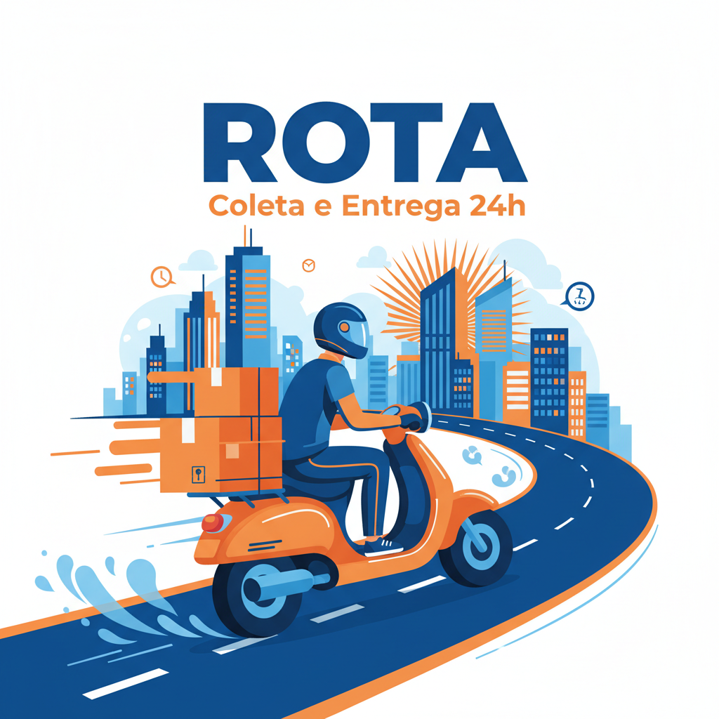 Serviço de coleta e entrega 24h, 7 dias por semana