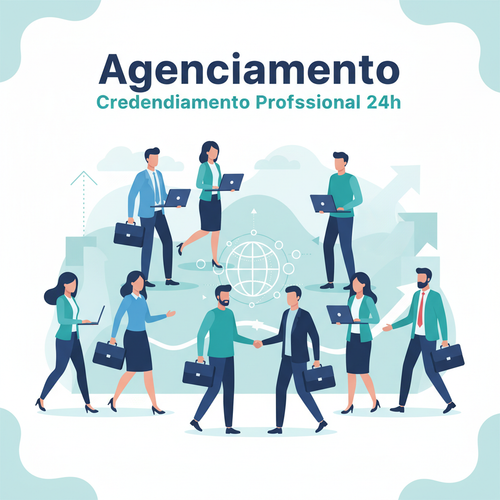 Agenciamento e credenciamento profissional 24h com acesso a inúmeras empresas